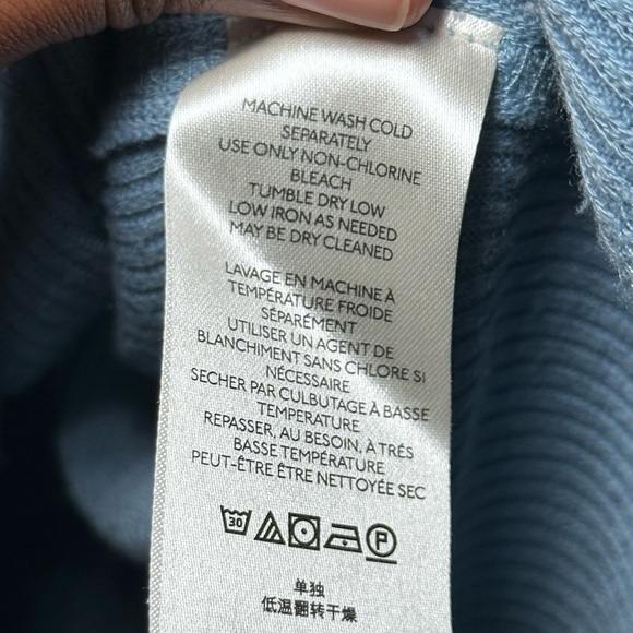 We The Free People Cozy Pointelle Knit Cowl Neck Slouchy Cross Back Sweater XS - Picture 5 of 15